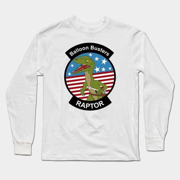 Chinese Spy Balloon, F-22 “Balloon Busters” patch Long Sleeve T-Shirt by Dexter Lifestyle